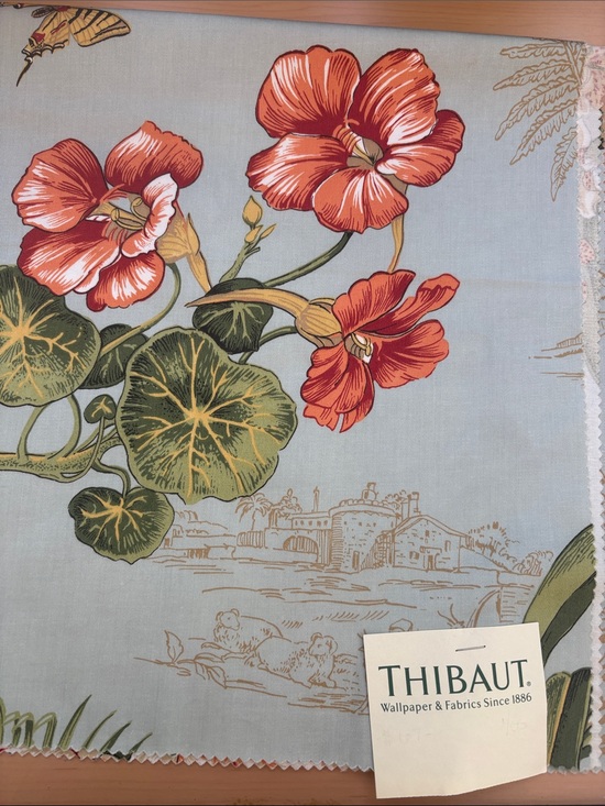 Thibaut Other - Thibaut Designer Fabric Sample 25" Square Cotton Sateen Like NEW